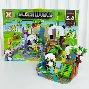 Compatible Lego Minecraft Panda Bird Treehouse Building Block Set, Assembly Model Toy for Boys Girls Preschool Education