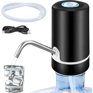 Water Dispenser for 5 Gallon Bottle,Portable Water Bottle Pump with USB Charging,Automatic Switch Electric Portable Water Dispenser for Home Kitchen Room Camping, Black