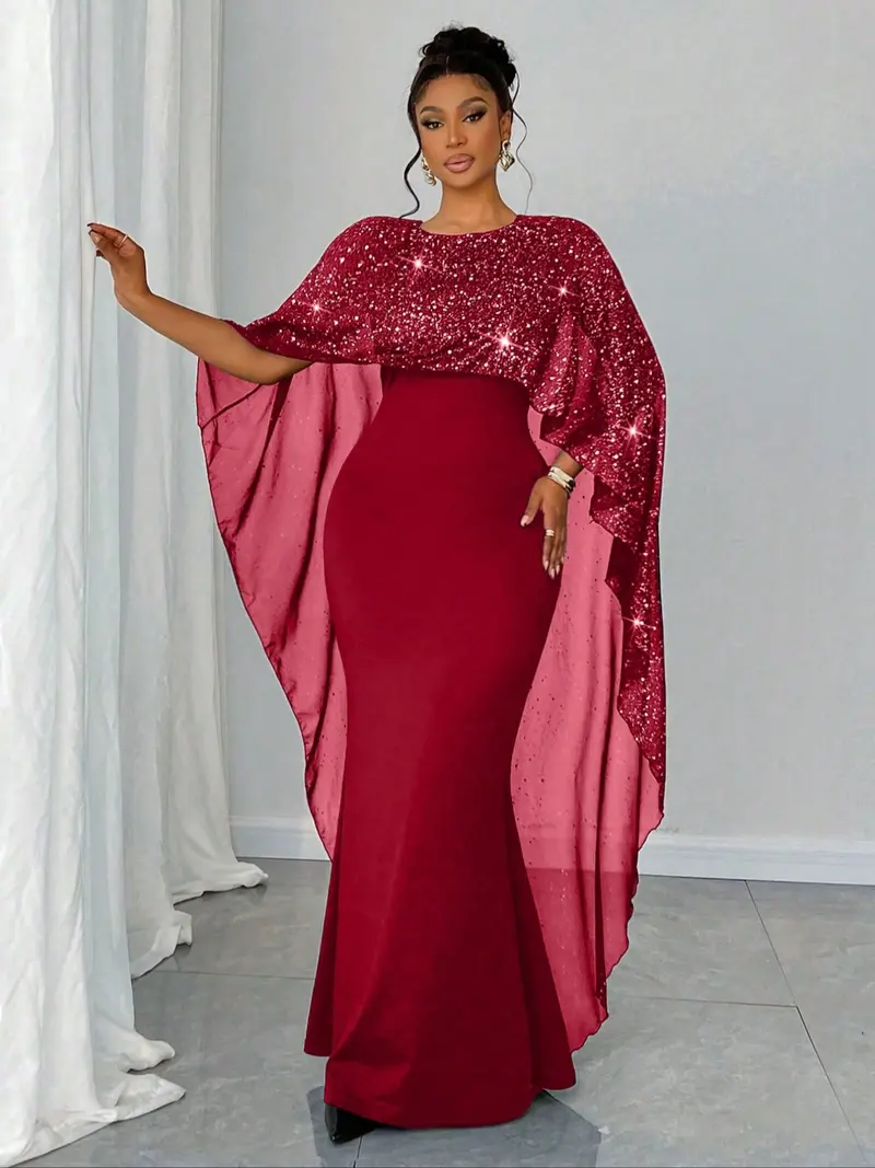 island formal wedding guest dress ZAPAKA Women Burgundy Long Choir Dress with Slit A Line Chiffon Half  Sleeves V-Neck Formal Dress with Lace