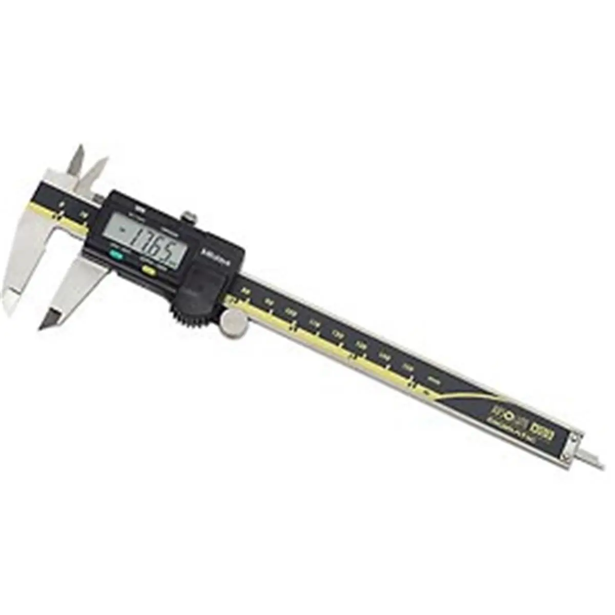 Mitutoyo Digimatic Plastic Digital Caliper Tool - Plastic Construction, Stainless Steel Encoder, In/mm Measurement, Rectangular Rod for Cycling, Outdoor Recreation