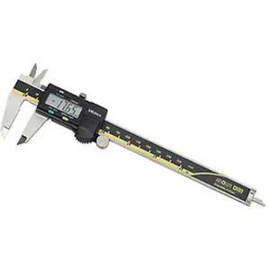 Mitutoyo Digimatic Plastic Digital Caliper Tool - Plastic Construction, Stainless Steel Encoder, In/mm Measurement, Rectangular Rod for Cycling, Outdoor Recreation
