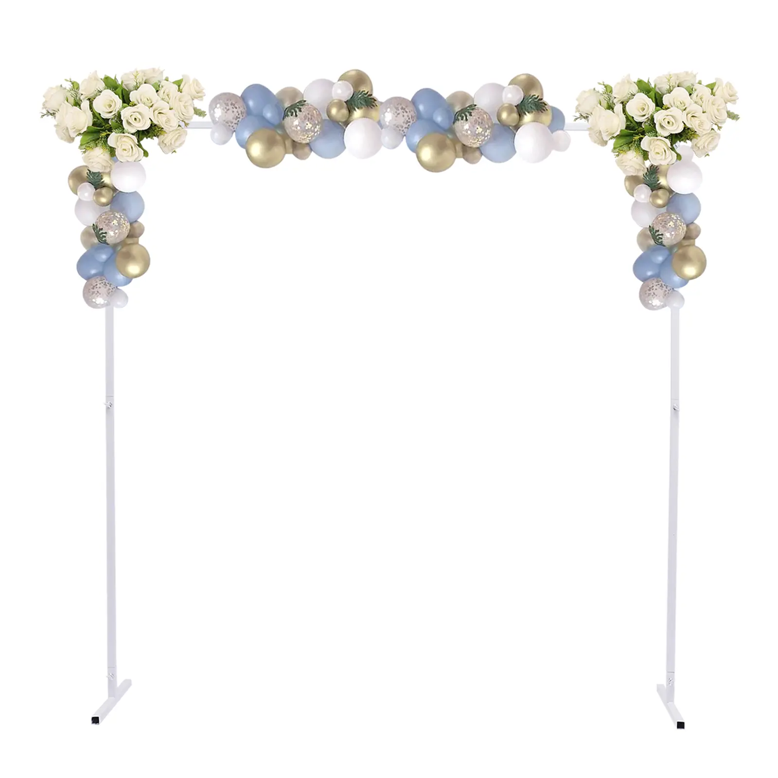 Waterproof Square Wedding Arch Backdrop Metal Stand - DIY Butterfly Balloon Flower Frame for Wedding, Party Decor (Paint-Ready for Customization)
