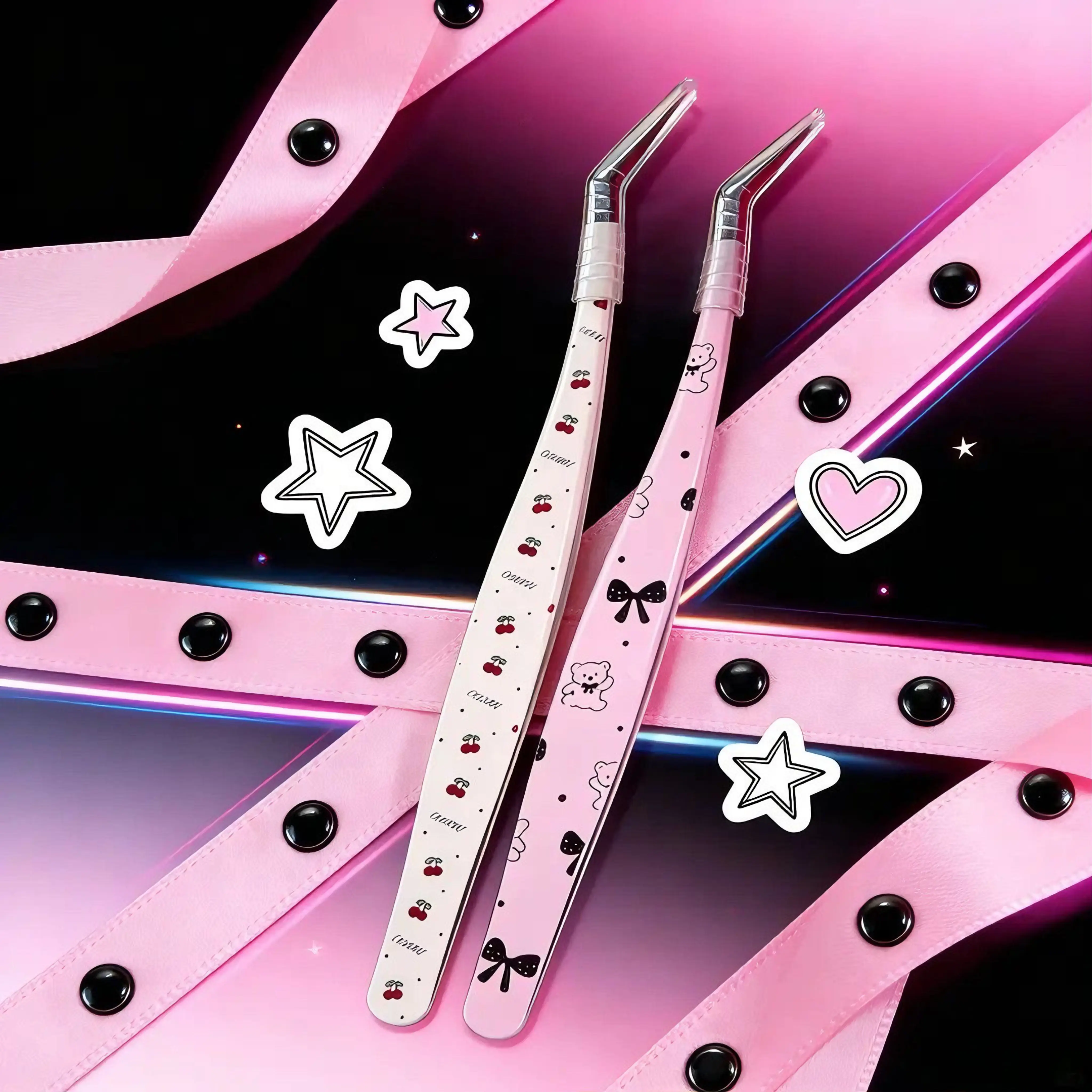 Macaron Color Tweezers for DIY Goods Card Decor & Journal Scene Setup Tools - Perfect for Creative Projects with Vibrant Touch and Precision Handling scrapbooking