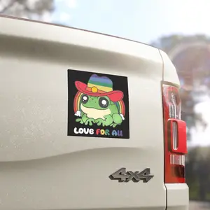 Rainbow Cowboy Frog car magnet | Love For All