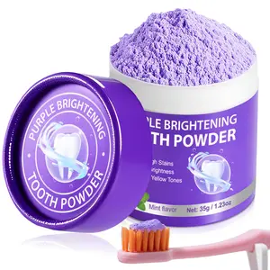 Teeth Whitening Powder 35g, Natural Ingredients Gentle Gum Care, Neutralizes, Daily Use for Brighter Smile