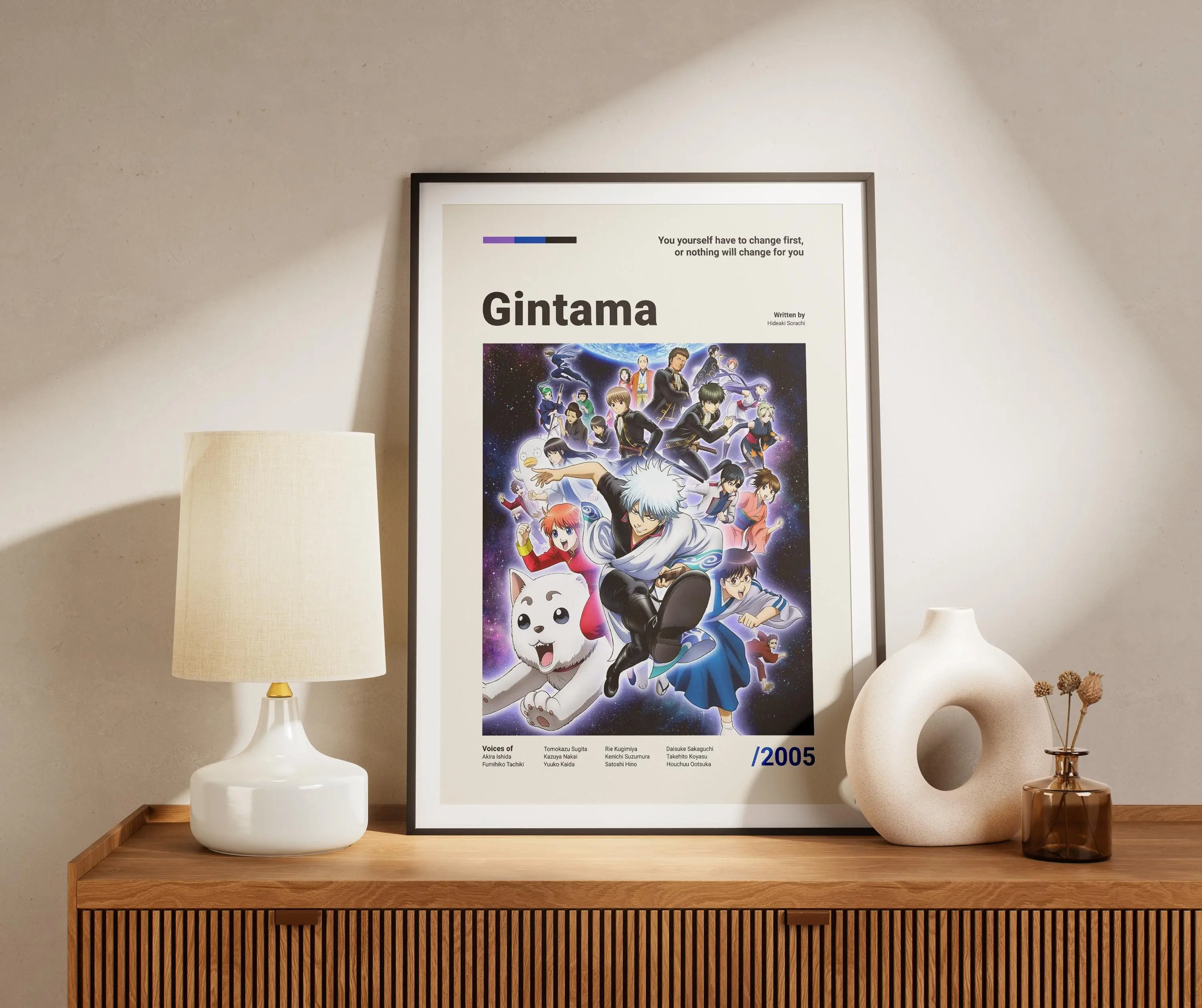 Gintama Wall Art Print | Anime-Manga Poster Design | Anime Poster | Gintoki Sakata Anime Poster