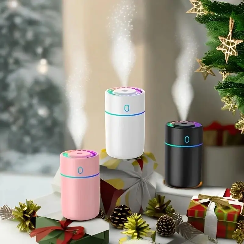 Portable Mini Air Humidifier, 1 Count USB Powered Color Light Air Humidifier Diffuser, Household & Vehicle Spray Moisturizing Function Humidifier for