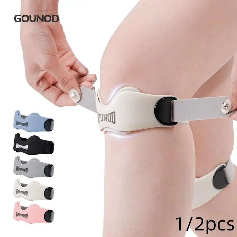 Professional Second-Generation Silicone Patellar Knee Support, Shock Absorption, Compression, Breathable, Adjustable, Suitable for Running, Jumping, Tennis, Sports Knee Brace, Sports Knee Sleeve, Compression Knee Sleeves