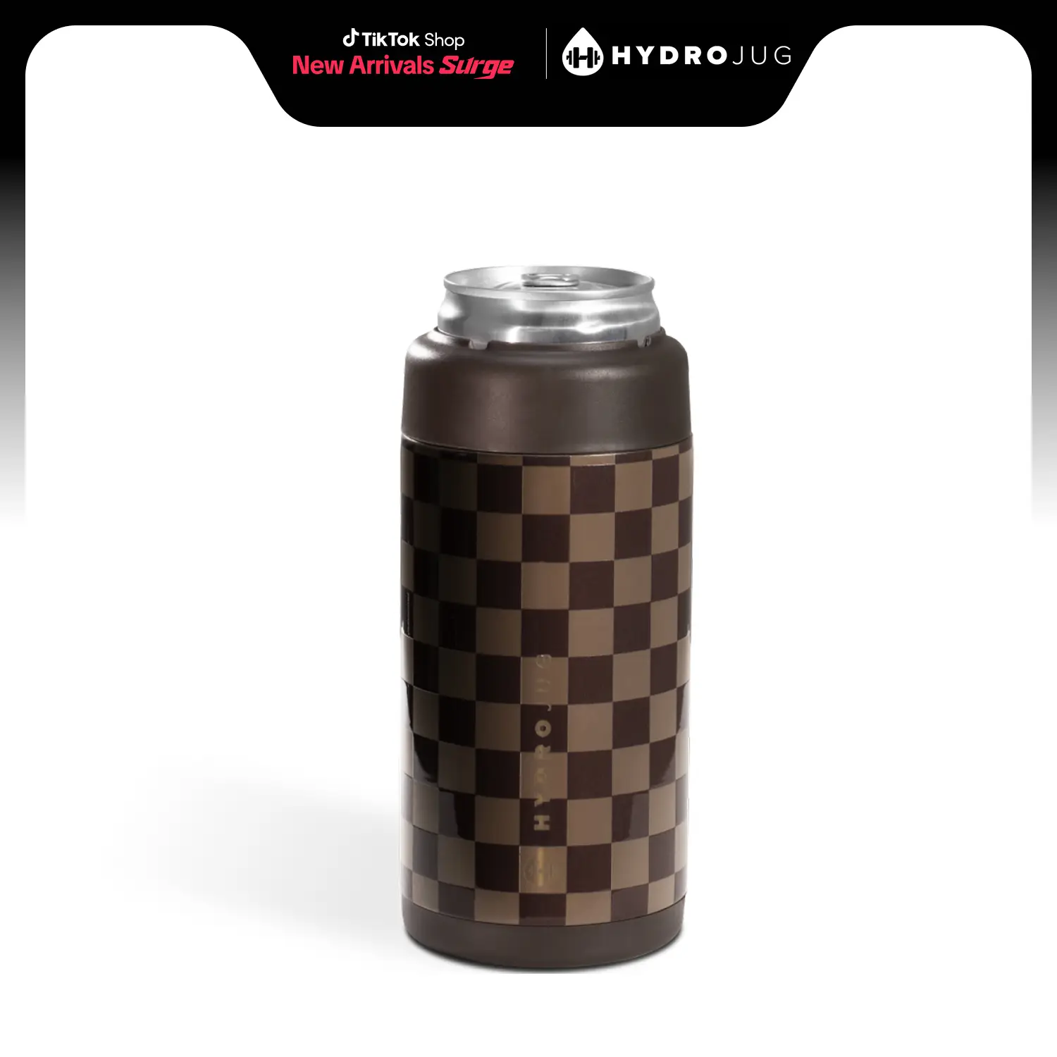 HydroJug Can Cooler - 2-in-1 Insulated Can Cooler Cup - Stainless Steel Can Holder with Non-Slip Rubber Base - Dishwasher Safe