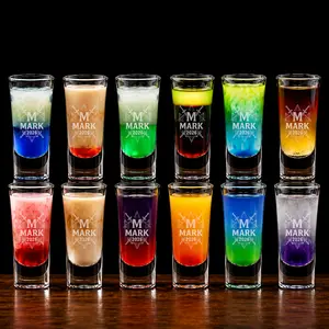 Custom Engraved Shot Glass set of 12 – Personalized Party Gift for Birthdays, Cocktail Nights & Home Bars