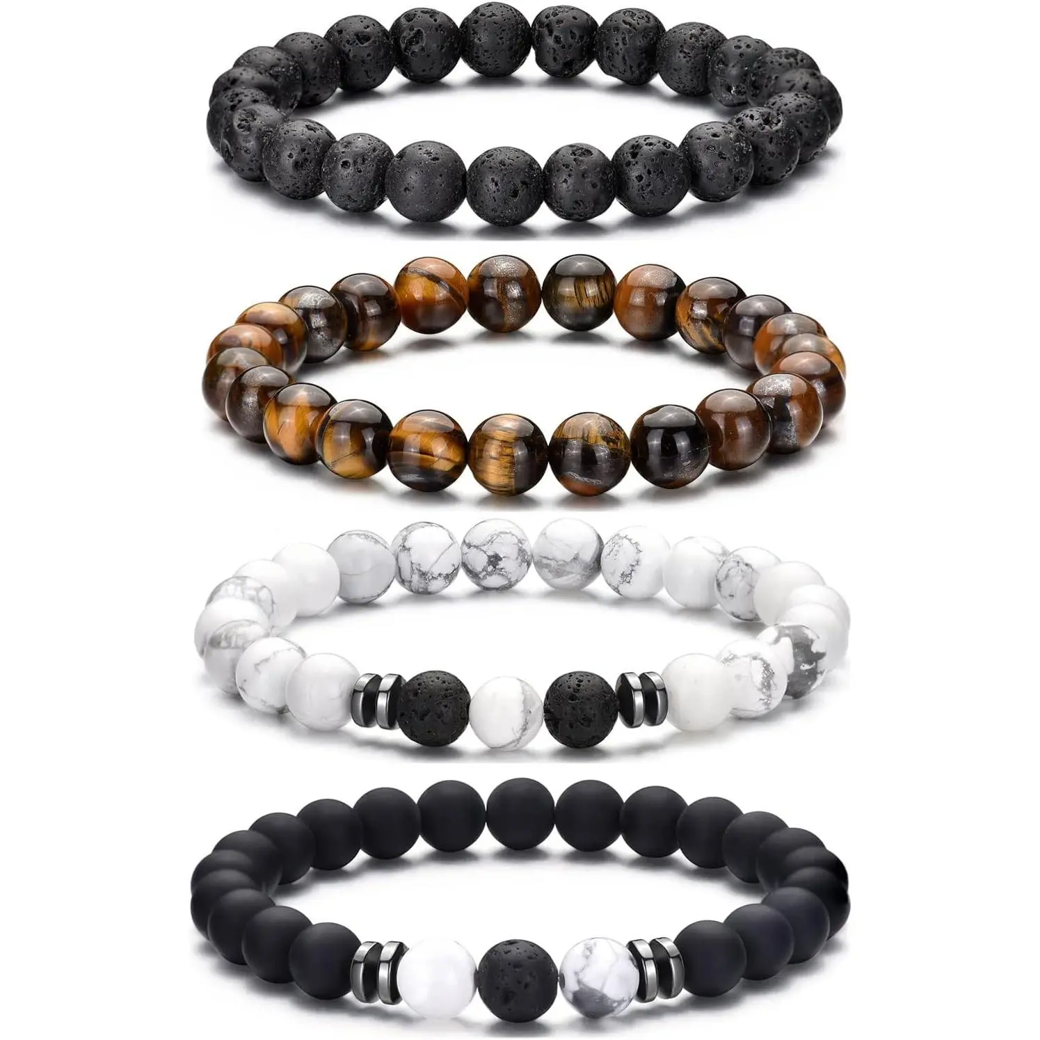 4,black,white,tiger eye