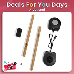 【Deals For You Days】AeroBand PocketDrum2Max  Electric Air Drum Sticks, Pedals, Bluetooth, USB MIDI Function,Electronic Drum Set for Adults, Kids, Professionals, Gift Percussion Instrument