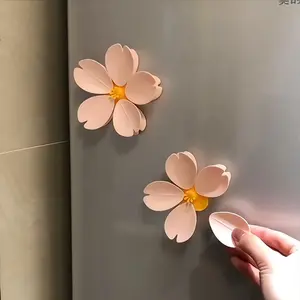 8-Pack Magnetic Refrigerator Magnets Floral Design, Waterproof High-Quality Food Sealing Clips, Creative Flower Fridge Stickers, Decorative Decoration