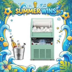 GSEICE Ice Maker Machine 100LBS/Day, 50 Ice Cubes in 8-12 Mins, Self-Cleaning, 20LBS Storage, Dual Water Supply