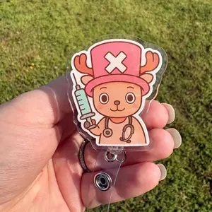 2 Ops Tony Tony Chopper Inspired Badge Reel, Chopper Cutest Design ID Holder Gifts