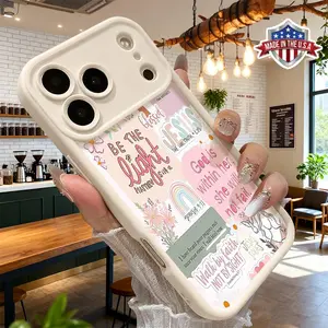 Inspirational God Quote Floral Design Phone Case for iPhone 17 16 15 14 Pro Max 13 12 11 XR XS Plus Shockproof Anti Scratch Protective TPU Cover