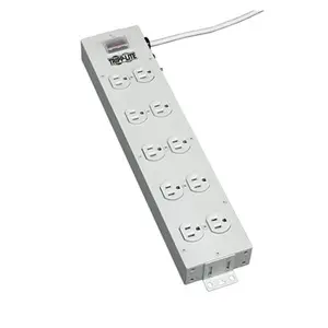 TRIPP LITE Protect It Metal Power Strip with Cord, 10 NEMA 5-15R Outlets, Electronics Accessories for Device Protection
