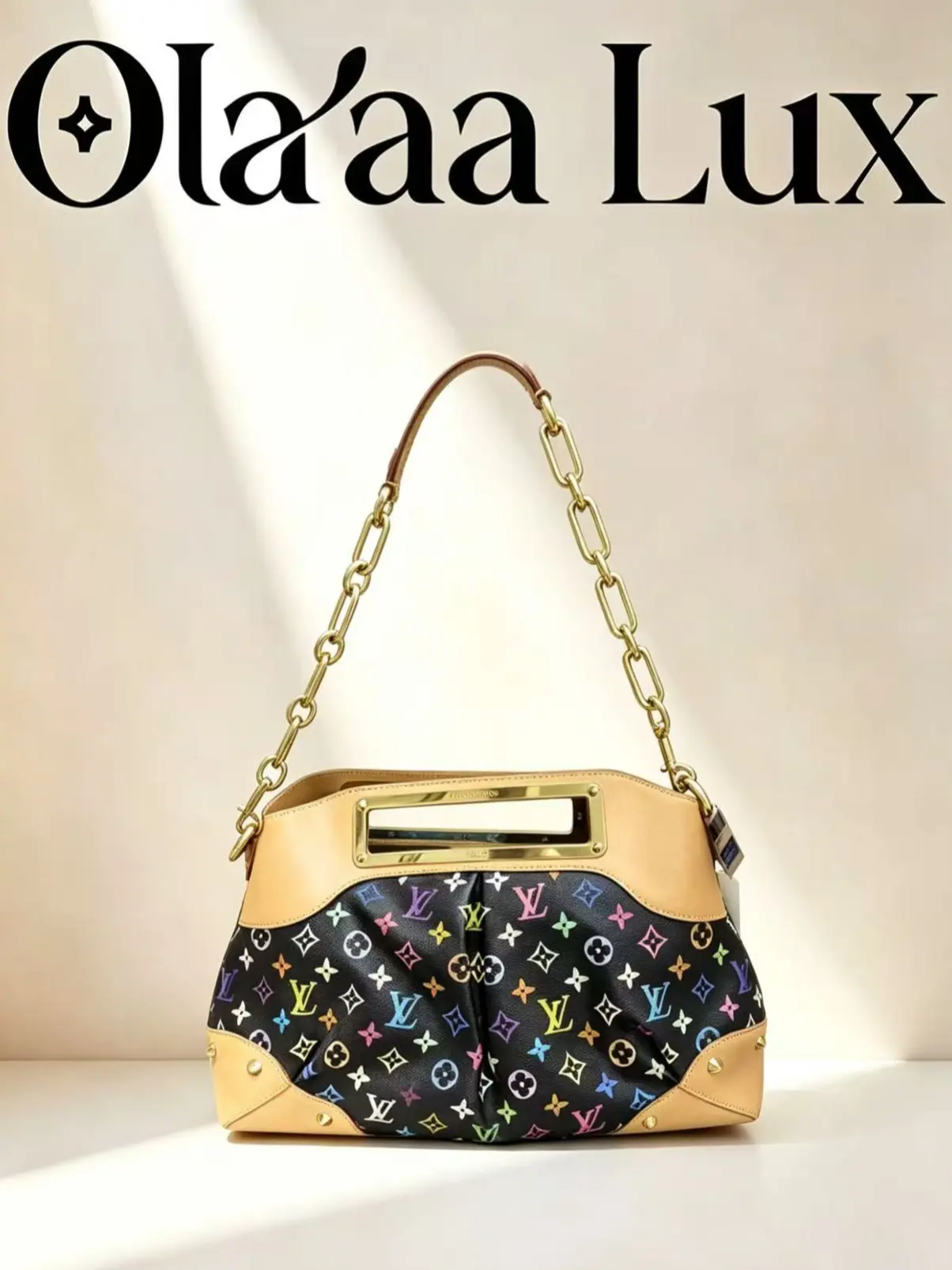 Pre-owned Louis Vuitton x Takashi Murakami Black Multicolor Judy GM Shoulder Bag