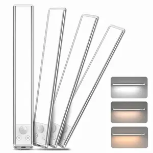 Upgraded 4 Pack Motion Sensor Ceiling & Under Cabinet Lights with Remote, 52LED 2000mAh USB Rechargeable Magnetic Dimmable Smart Lamp for Kitchen, Stairs, Wardrobe, Closet, Hallway, Porch, Garage #Summervibes