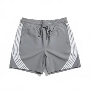 Rebel Minds 'Striped' Nylon Shorts (Grey) A00-14905