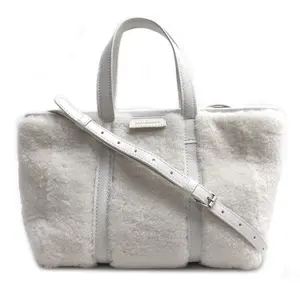 Pre-owned Balenciaga Lambskin Shoulder Bags Barbes Small Shearling Leather 2way Shoulder Bag