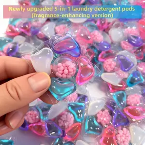 5D Reactive Oxygen Laundry Capsules 50/100 Count, 5-In-1 Multi-Effect Detergent Pods, Deep Cleaning and Fabric Care, Approx 8g Per Capsule