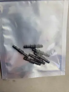 Pack of 6 Couplings for 1/8" Plastic Hose Fits UV Ciss Hose Tubing - Black