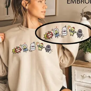 Embroidered Deepspace Emoji Friends Dark Version Otome Game Inspired Crewneck Sweatshirt, Love and Deepspace Vintage T-Shirt, Love and Deepspace Gift For Women and Man Unisex T-Shirt