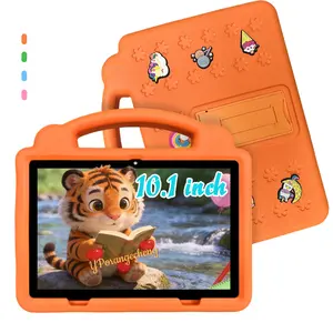 10.1-inch Android 12 Educational Tablet, IWAWA Education System, Parental Control, HD Display, 64GB, WiFi Enabled, Shockproof Case, Ideal Holiday Gift, Unisex for Boys & Girls, Interactive Learning, No Adapter Included, Blue/Pink/Orange/Green