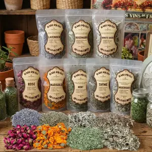 8 Pack Witchcraft Herbs Kit | Dried Herbs & Flowers for Wiccan Rituals, Spell Casting & Candle Making | Beginner Witch Party Supplies for Altar Setup & DIY Crafts
