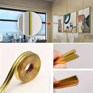 Self-Adhesive Caulking Strip - Waterproof Wall Sealing Tape, Easy to Install Decorative Trim Tape, Corner Edging Border for Home and Hotel Decor