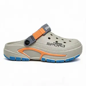 Ubetif Men's Walking Sandals Quick-Dry Breathable Clogs with Adjustable Strap for Beach Trips Indoor Slippers & Casual House Wear Ultimate Non-Slip PVC Sole Waterproof PU Upper.men and women shoes