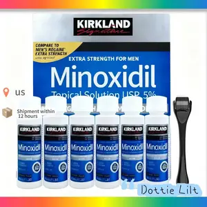 Kirkland Signature 5% Minoxidil Extra Strength for Men - Clinically Proven Hair Regrowth Treatment for Male Pattern Baldness 2 fl oz, 6-pack