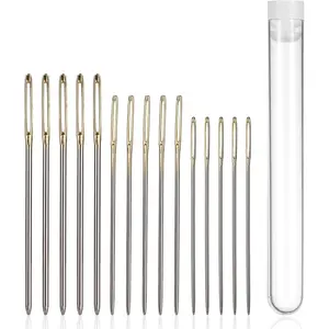 15pcs Cross Stitch Needles Large Eye Sewing Needles Embroidery Needles for Hand Sewing 22 & 24 & 26 Gauge tip Needle Stainless Steel Embroidery Thread Needle for Hand Sewing Art Crafts