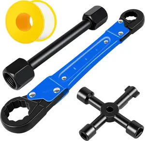 Angle Stop Wrench Kit, Plumbing Tools, Angle-on Plumber Wrench for Quick And Hassle-Free Angle Stop And  Nut Installations(Blue-A)
