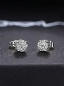 Earrings with Cubic Zirconia Decoration, Stud Earrings, Fashionable Jewelry for Men & Women, Trendy Fashionable Accessories, Perfect Gift for Any Occasion, Enhance Your Style