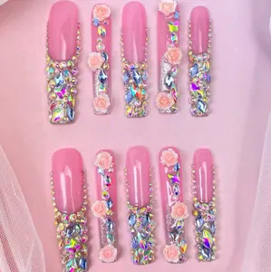 Super long Beauty Quality Press On Nails - Nail Designs for a Flawless Manicure