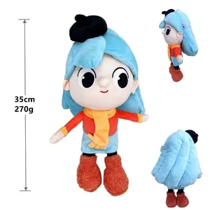 New Hilda Twig Plush Toy Cartoon Hilda Blue Hair Girl Stuffed Doll Anime Adventure Figure Kids Gift