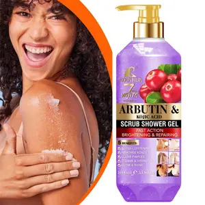 ROUSHUN Arbutin SCRUB SHOWER GEL 1000ML Body Care Cleanser Skin Repair Moisturizing and moisturizing skin lasting fragrance all seasons whole family large capacity shower gel