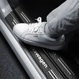 Volkswagen Car Door Threshold Protector Decal, Fits Passat Tiguan Golf Bora Jetta Sharan T3 T5 Magotan Beetle, Durable & Stylish Design