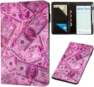 Server Book, Server Books for Waitress, Server Book with Zipper Pocket, Cute Server Book, Waitstaff Organizer Waitress Book with  Pocket and Zipper Fit Server Apron ( )