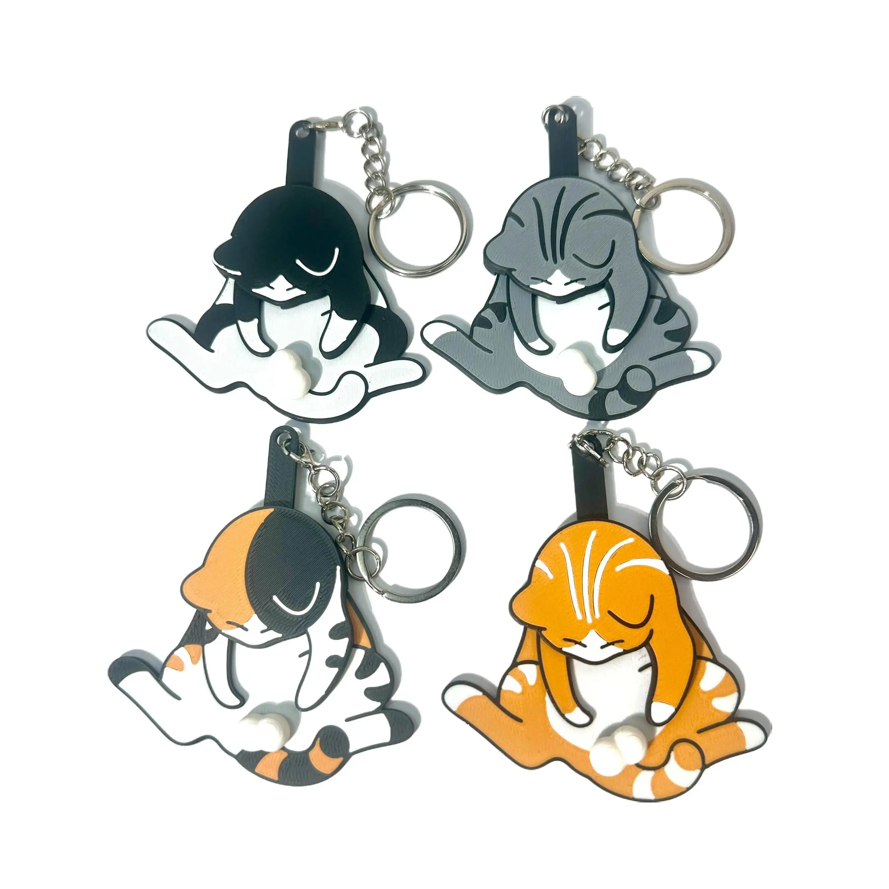 3D Printed Funny Cat Fidget Toy - Auto-Popping Stress Relief Sensory Toy for ADHD, Autism & Anxiety | Gift for Cat Lovers (Upgraded Bounce-Back Design