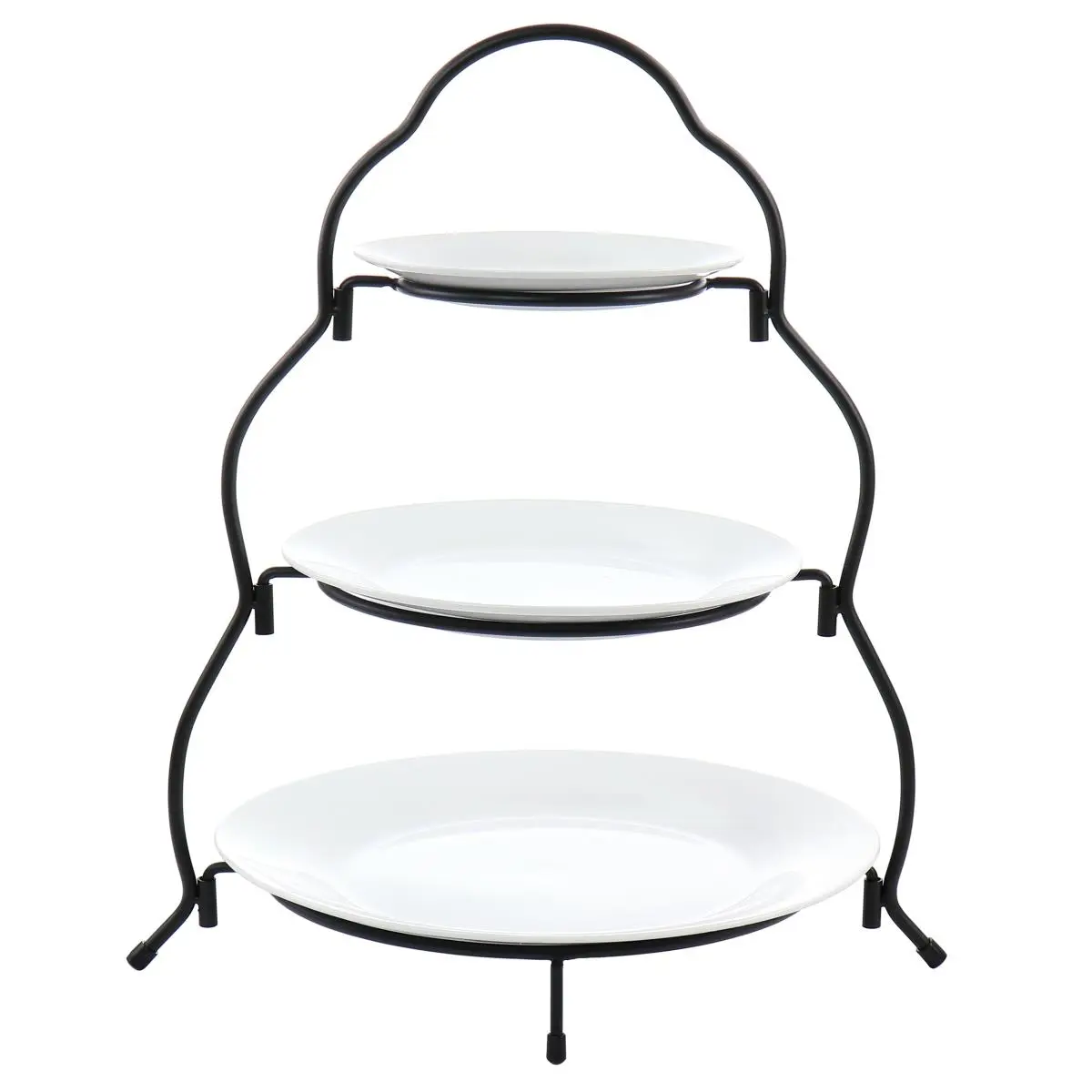 3 Tier Round Plate Porcelain Serveware Set