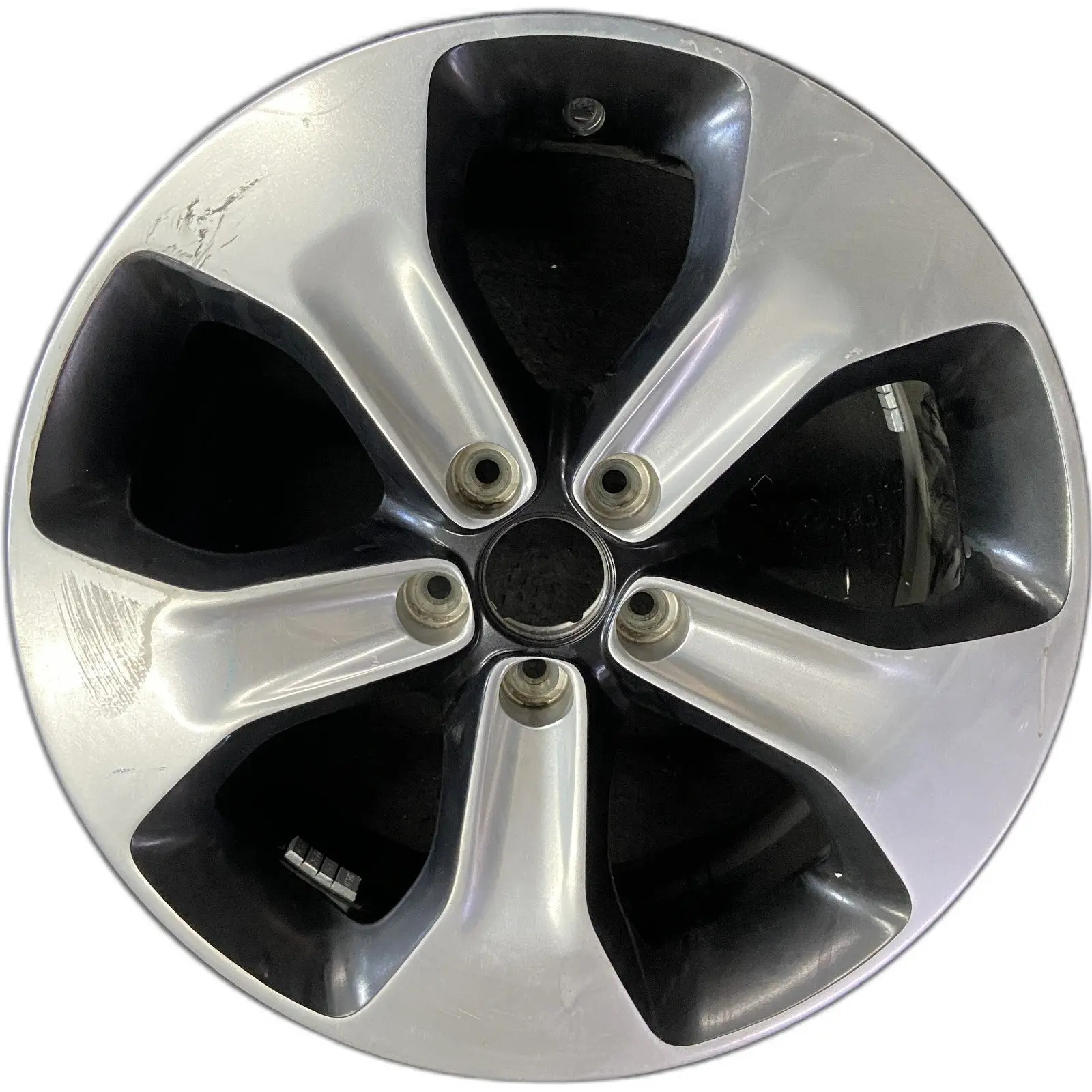 REAR Jeep BLACK COMPASS OEM 2017-2021 horizontal handle 5VC271XFAA 18x7 Inch 5 spoke pockets straight opt WPW ALLOY Factory Rim Original