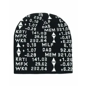 Stock Ticker Beanie - White