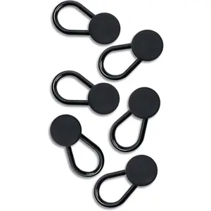 Unisex Flexible Button Waist Extenders (6-Pack, Black) - Adds 1-2 Inches to Pants Waistline - Jeans, Dress Pants, Shorts, Skirts - No Sewing Required