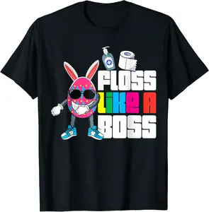 Rabbit T-Shirts for Men Women Easter Eggs Boss Plus Size T-Shirt - Janessaho Shop 49B08YFLLNMF