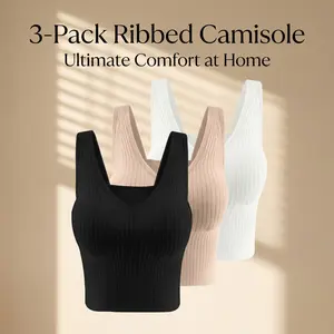 Women's Solid Backless Bra with Removable Pads, Casual Comfortable Ribbed Wireless Lingerie for Daily Wear, Soft Lingerie for All Seasons, Backless Sports Bra
