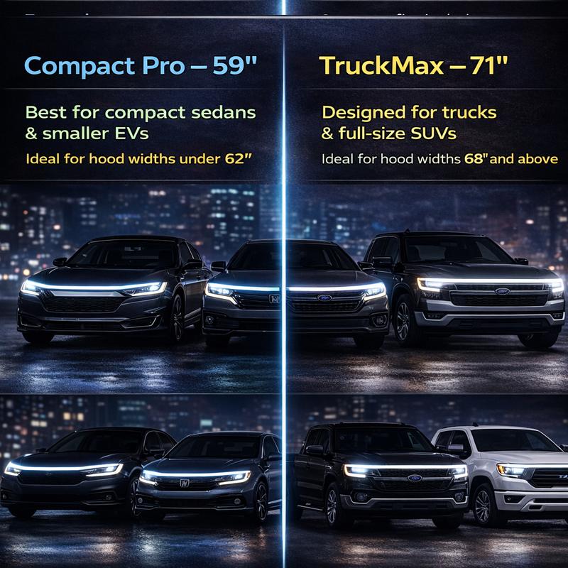 Smart Hood LED Light That Reacts to Your Driving – Auto RGB Flow Strip for Cars & Trucks | JAXEST