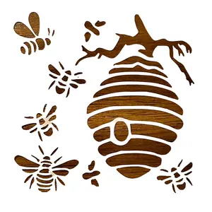 Bees and Honey 10 MIL Mylar Reusable Painting Stencil for Festive Designs Durable and Easy Artwork Tools